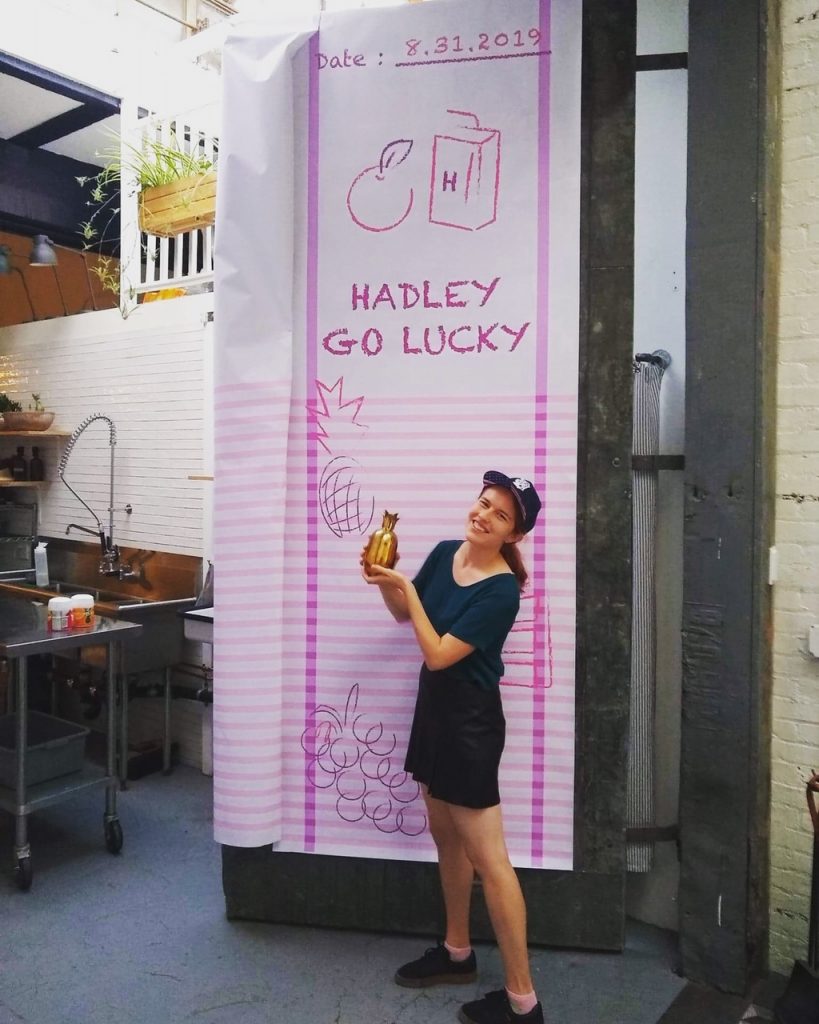 Hadley preparing for her first Hadley Go Lucky pop up