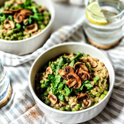 Creamy Pea and Mushroom Risotto