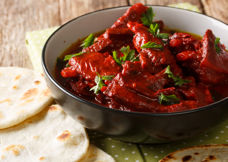 Laal Maas is one of the fiercest Indian curries.