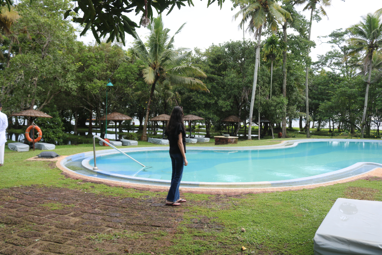 Shristi Patni at the swimming pool in Coconut Lagoon
